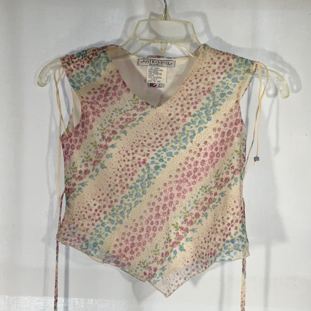 Floral Patterned tank top Girls M